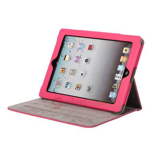 Cute Little Witch Leather Smart Case Cover Stand for iPad 2 Pink 