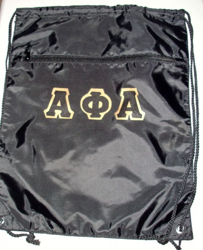 Alpha Phi Alpha Black Cinch Backpack  