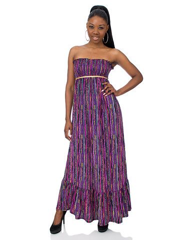 COOGI SWEATER PRINT MAXI DRESS  