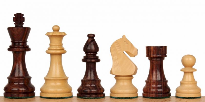 Royal Guard Staunton Chess Set Rosewood 3.75 King  