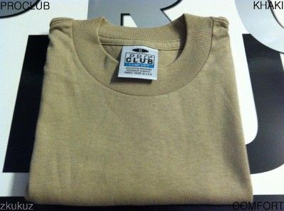 NEW PROCLUB COMFORT PLAIN T SHIRT BLANK COLOR TEE PRO CLUB S 3XL 1PC 