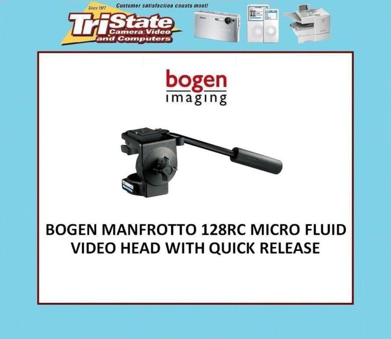 Bogen Manfrotto 128RC Micro Fluid Tripod Video Head NEW 719821285755 