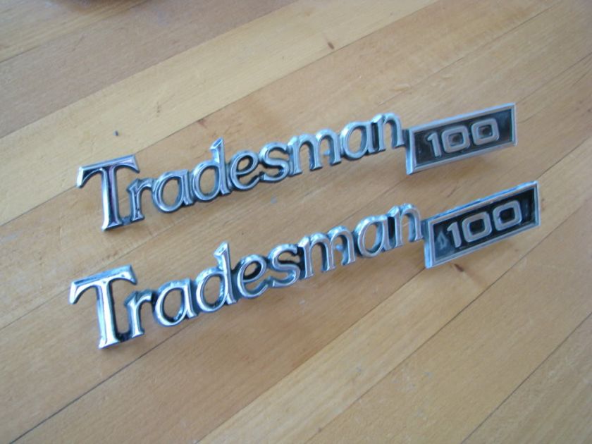 1978 79 80 DODGE TRADESMAN 100 VAN DOOR EMBLEMS  