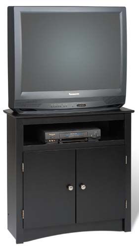 Sonoma 32 Tall Corner TV Cabinet Stand   Black  NEW  