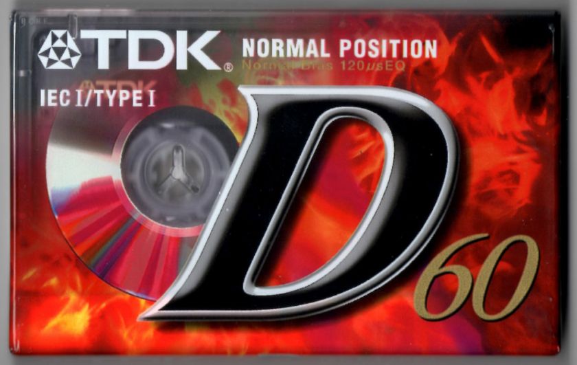   TDK D 60EB 60 MINUTE NEW AND SEALED BLANK AUDIO CASSETTE TAPE  