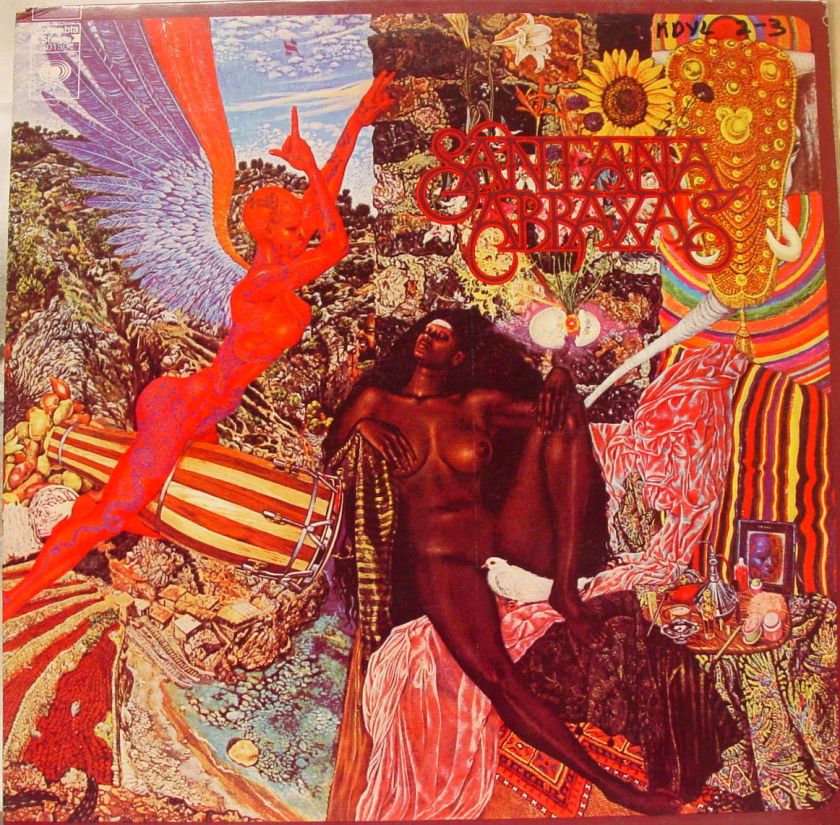 SANTANA abraxas LP W/poster vinyl C 30130 VG+ 1974  