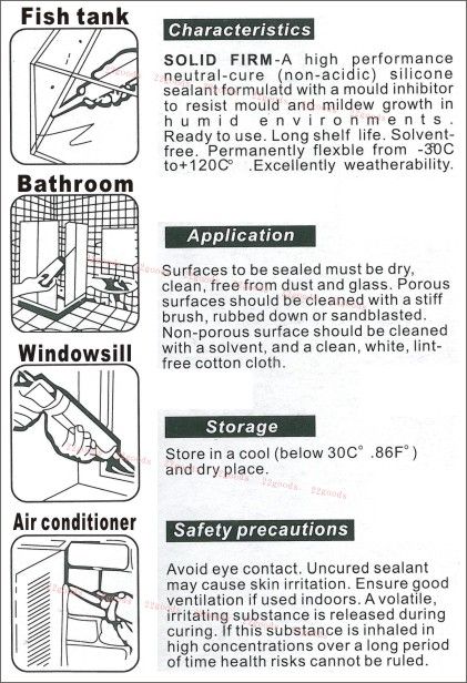 TRANSPARENT Adhesive Glue Silicone Window Glass Fish tank Sealant 