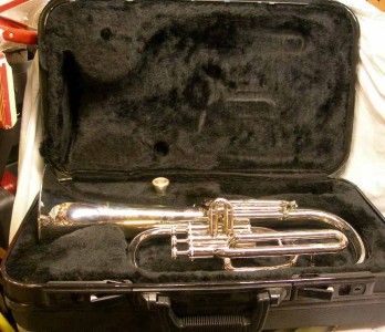 Rossetti Nickle Alto Horn, Key of Eb, CASE  