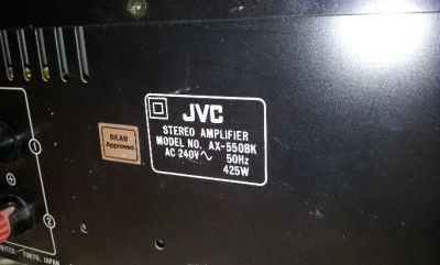 JVC AX 550 STEREO INTEGRATED AMPLIFIER SOUNDS GREAT THERE ARE SOME 