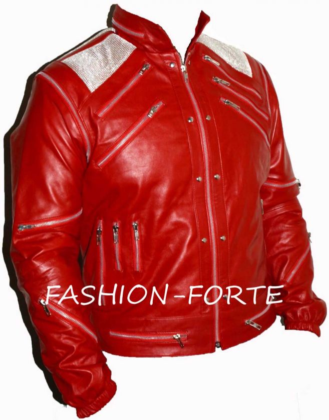 Micheal Jackson Beat it Vintage Leather Jacket=3XL  5XL  