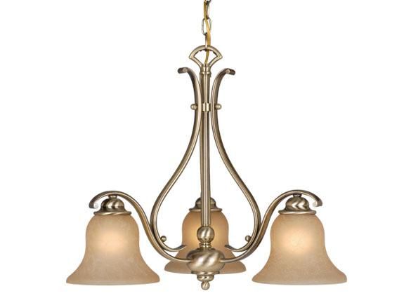 MONROVIA 3L CHANDELIER CEILING ANTIQUE BRASS LIGHTING CH35403A/C 