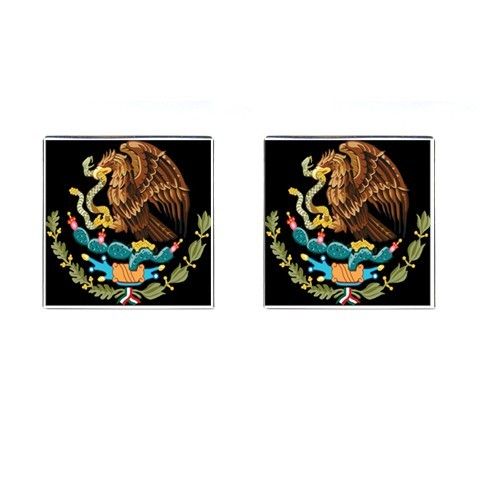 MEXICO MEXICAN COAT OF ARMS EMBLEM CUFFLINKS  