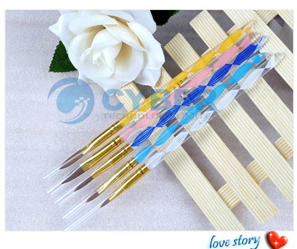 Ways Acrylic Nail Art Pen Brush Cuticle Pusher 18cm  