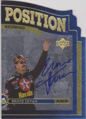 NASCAR ERNIE IRVAN signed auto 1997 Upper Deck card  