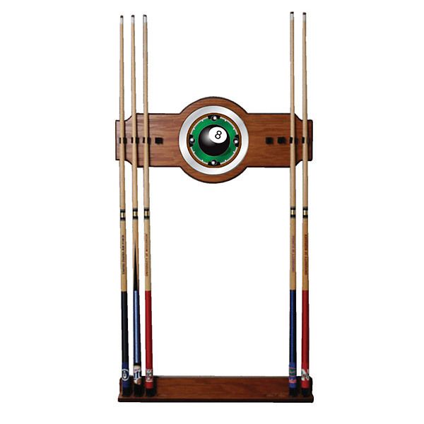 Ball Billiards Wooden Wall Mount Pool Cue Rack 844296010998  