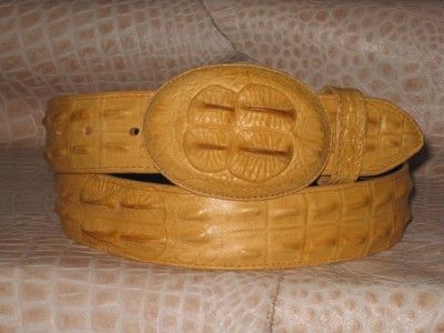 Embossed Crocodile Buttercup Belts  