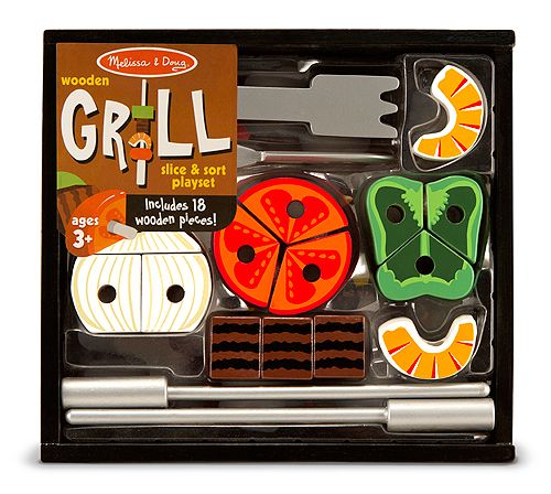  grill play set includes 17 smooth sanded hand painted wooden pieces 