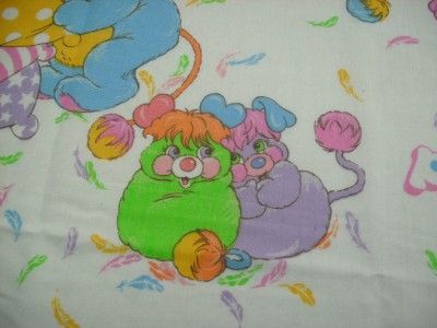 Vintage 1986 POPPLES CHARACTER BED SHEET fantastic shape  