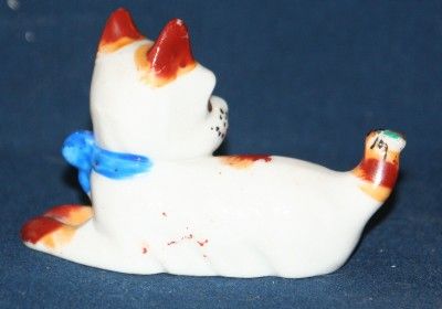 Vintage Comical Dog Figurine Fly Bug Bee Insect Tail  