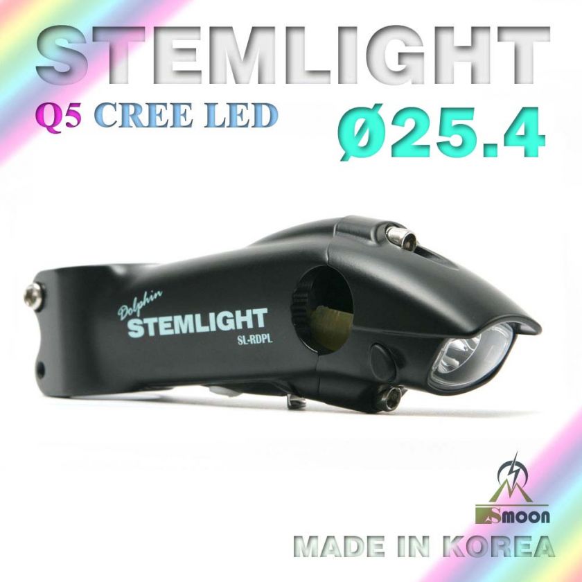 CYCLE LIGHT CREE LED BIKE STEM STEMLIGHT BLACK 25.4mm  