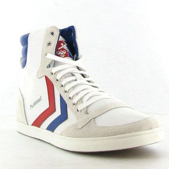   Slimmer Stadil High Canvas White Blue Red Gum Size UK 7 12  