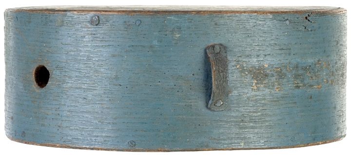 Early Painted Wooden American Militia Canteen  