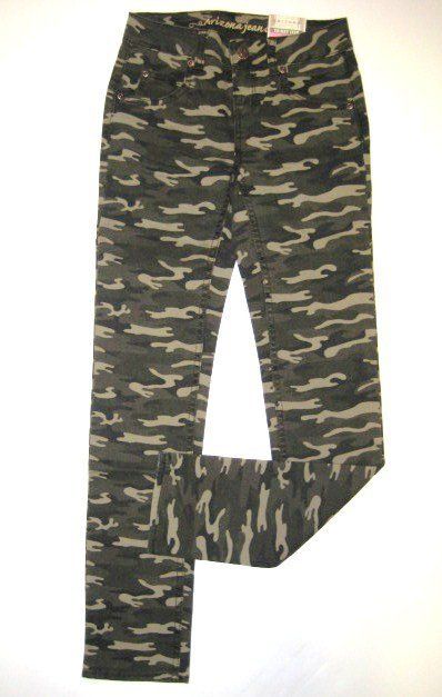 NWT Girls ARIZONA Green Camo Skinny JEANS Stretch Pants 10 12 14 Slim 