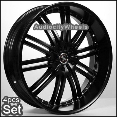 26 D1 Black Wheels,Rims (Chevy Ford, Escalade GMC  