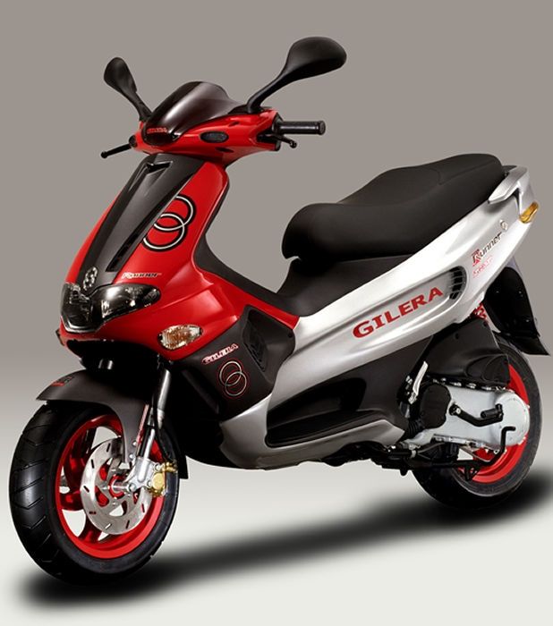 TUNING PEDANA INOX GILERA RUNNER 50 125 180 200 ROSSO  