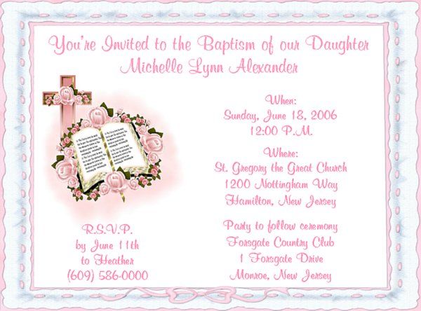 10 ELEGANT BABYS CHRISTENING OR BAPTISM INVITATIONS  