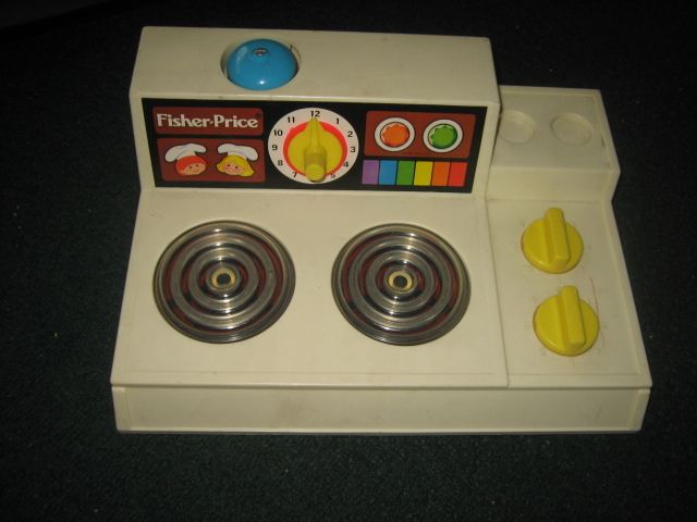 Vintage 1978 Fisher Price Play Stove Top ~ Rare  