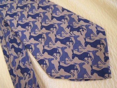  BRONZINI BROOK CADWALLADER DONKEY PATTERN TIE VINTAGE 