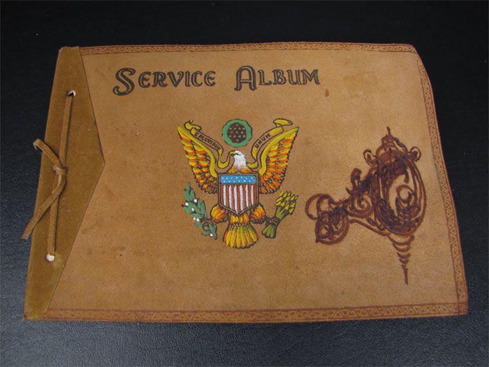 WWII Suede Photo Album Crashed Nazi Plane & Nose Art  