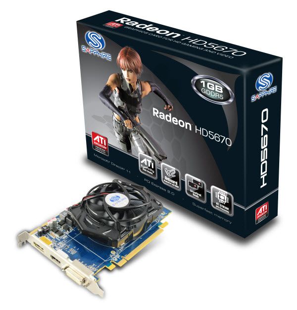 New Sapphire HD 5670 1GB GDDR5 PCIE Video Card DVI,HDMI  