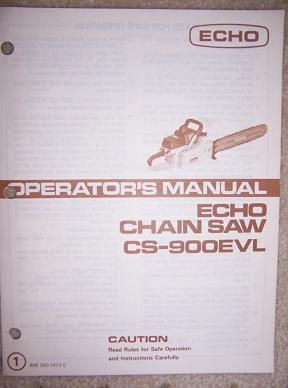 Echo CS 900EVL Chain Saw Manual Power Tool M  