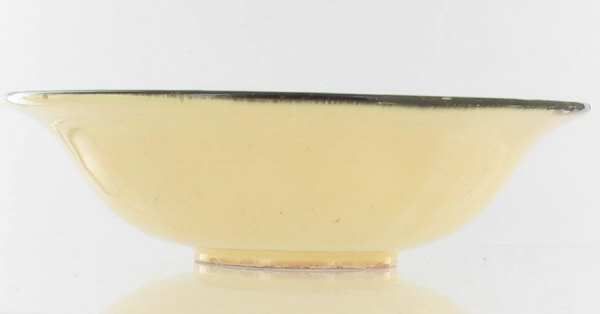 KAHLER DENMARK YELLOW SLIPWARE MIDCENTURY POTTERY BOWL  