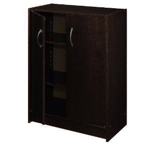 Door cabinet Laminate Stacker Organizer Espresso  