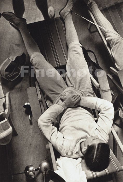 1936 OLYMPIC FENCING Handsome Male Fencer Relaxes WOLFF  