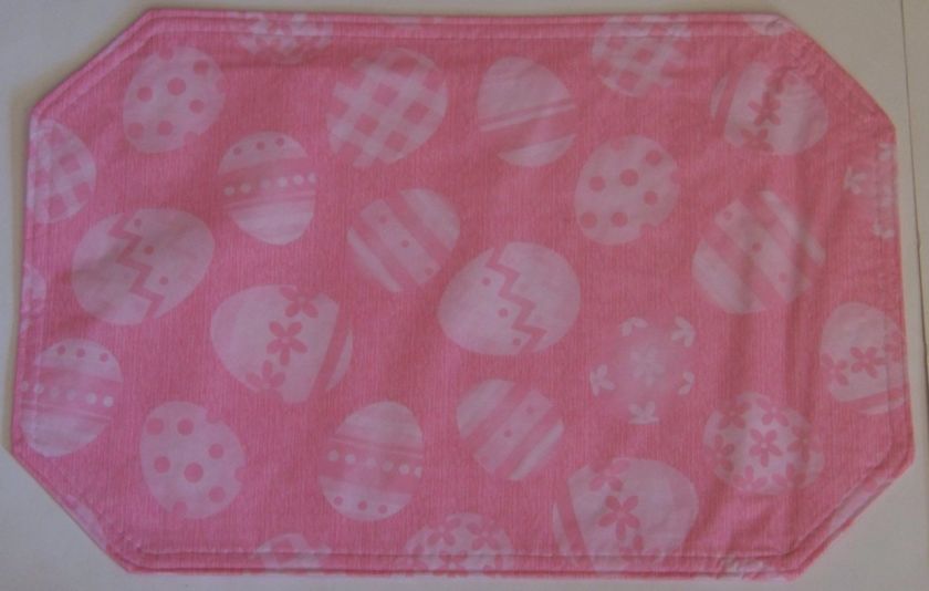 EASTER Eggs Vinyl Placemats Pink Blue Yellow Lavender  