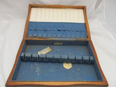 Vtg Wood Silverware Flatware Storage Chest Box DD  