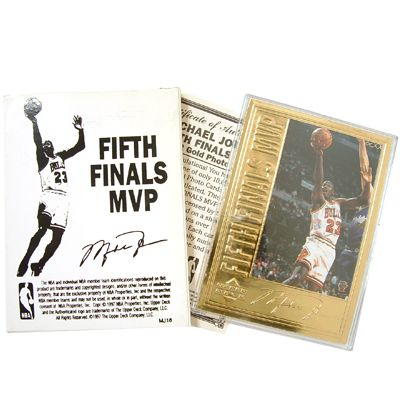 Michael Jordan Career Gold Foil Card  #16 5th Final MVP  