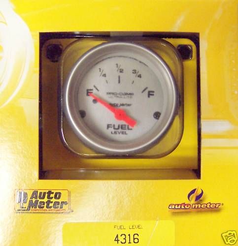 AUTOMETER ULTRA LITE FUEL LEVEL GAUGE FOR 3262 SENDER  