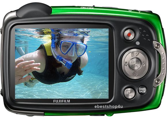 Fuji Finepix XP20 14MP 5 meter Waterproof HD Digital Camera Green 