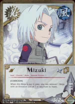 3X N 1031 PARALLEL FOIL Mizuki U Naruto Card  