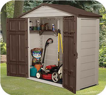 Suncast Sheds 8x3 Resin Storage Shed w/ Floor (B52)  