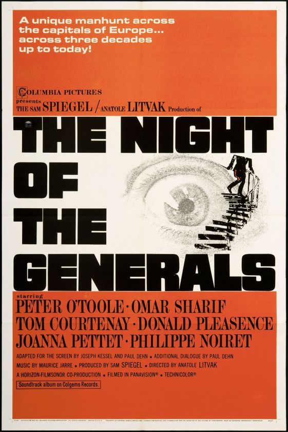 The Night of the Generals 1967 Original U.S. One Sheet Movie Poster 