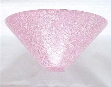 Pink White Glass Cone 2.25 X12 Vianne Lamp Light Shade  