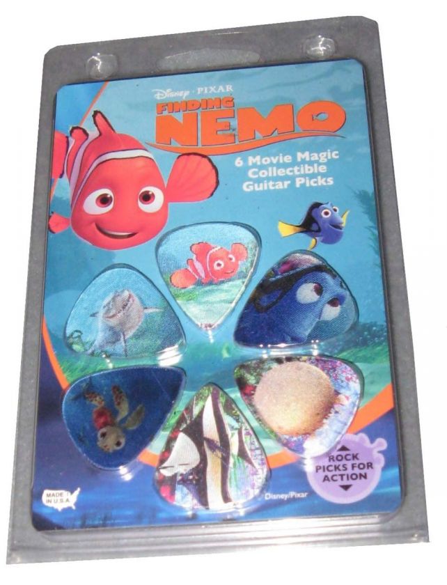 Disney Pixar Finding Nemo 6 Collectable Guitar Picks  