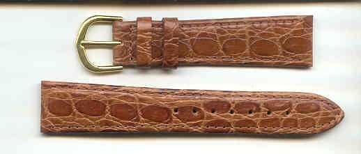 19MM HADLEY ROMA BROWN CROCODILE GRAIN WATCH BAND (53)  