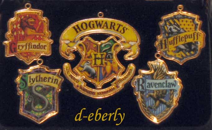 harry potter set of 5 ornamnets